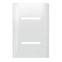 Placa Novara Branco 4x2 2 Interruptores com Suporte Dicompel