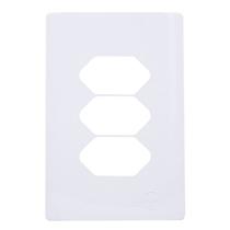 Placa Novara Branco 4x2 3 Tomadas Placa Novara Branco 4x2 3 Tomadas