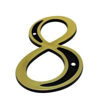 Placa Número Residencial Colonial Ouro Casa Pvc Emave