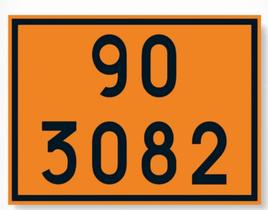 PLACA NUMEROLOGIA 90 3082 PLASTCOR 30X40CM PARA CAMINHÃO (1,5mm expessura)