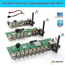Placa NVR Wifi 4CH 8CH 16CH XMEYE IP DVR Placa Para Câmera De Vigilância 5IN1 AHD TVI CVI Gravador
