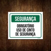 Placa - Obrigatório Uso De Cinto De Segurança (18X23)