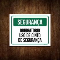 Placa - Obrigatório Uso De Cinto De Segurança (18X23)