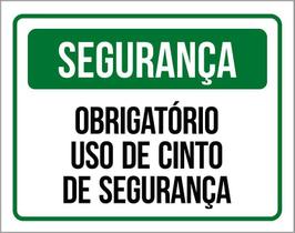 Placa - Obrigatório Uso De Cinto De Segurança (27X35)