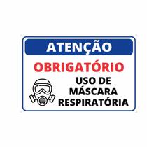 Placa Obrigatório Uso de Máscara Respiratória Placa Obrigatório Uso de Máscara Respiratória