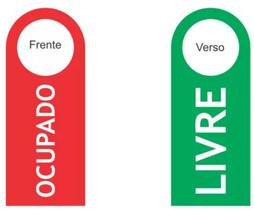 Placa Ocupado e Livre em Acrílico - 15x6 cm