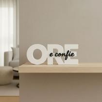 Placa Ore E Confie 3d Decoração De Casa Branco Placa Ore E Confie 3d Decoração De Casa Branco