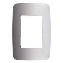 Placa Origen 4x2 3 Módulos Prata Abb Placa Origen 4x2 3 Módulos Prata Abb