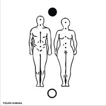 Placa ou Gráfico Radiônico Figura Humana Casal 22x22 EM PVC 24x24 CM