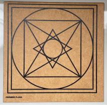 Placa ou Gráfico Radiônico Pirâmide Plana 17X17 em MDF 19X19 CM e 3mm expessura