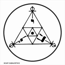 Placa ou Gráfico Radiônico SCAP cabalístico em PVC 22X22 EM PVC 24X24 CM