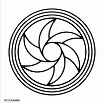 Placa ou Gráfico Radiônico Triturador 17X17 EM PVC 19X19 CM