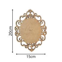 Placa Oval Trabalhada Lisa MDF - 20cm x 15cm Placa Oval Trabalhada Lisa MDF - 20cm x 15cm