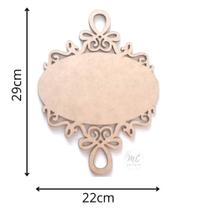 Placa Oval Trabalhada Lisa MDF Nº2 - 29x22,5cm Placa Oval Trabalhada Lisa MDF Nº2 - 29x22,5cm