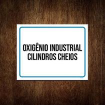 Placa Oxigênio Industrial Cilindros Cheios 18X23 3Un