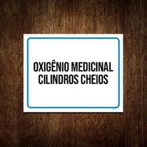 Placa Oxigênio Medicinal Cilindros Cheios 18X23 10Un