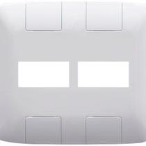 Placa p/ 2 modulos horizontal 4x4 - tramontina aria branco - 57203/023