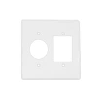 Placa p/ 3 funçoes com tomada redonda 4x4 iriel Placa p/ 3 funçoes com tomada redonda 4x4 iriel