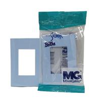 Placa p/ 3 x modulo Sleek Sereno Azul 4x2 Margirius