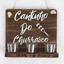 Placa P/ Área De Lazer/churrasco C/ 3 Copinhos