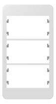 Placa P/ Condulete 3 Pt Horizontal + Suporte Sleek Branco