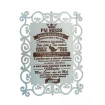 Placa Pai Nosso Evangelico Cor Branco Placa Pai Nosso Evangelico Cor Branco