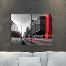 Placa Painel Decorativa em MDF Foto Masp Kit 4 Placas Placa Painel Decorativa em MDF Foto Masp Kit 4 Placas