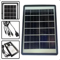 Placa Painel Fotovoltaico Solar Policristalino Modulo Absorve Energia do Sol USB Mini Pequena Portátil Camping Casa com Acabamento Profissional ABS - Inova