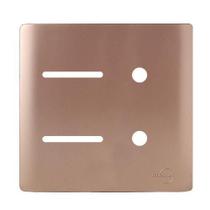 Placa Para 1 Interruptor + 1 Furo 4X4 - Novara Ouro Rose