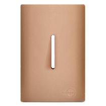 Placa Para 1 Interruptor Vertical 4X2 - Novara Ouro Rose Placa Para 1 Interruptor Vertical 4X2 - Novara Ouro Rose