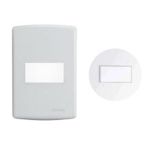 Placa Para 1 Módulo Horizontal 4x2 Alumbra Siena Branco 6400