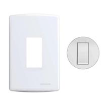Placa Para 1 Módulo Vertical 4x2 Branco Alumbra Siena 6401 Placa Para 1 Módulo Vertical 4x2 Branco Alumbra Siena 6401
