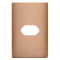 Placa Para 1 Tomada Horizontal 4X2 - Novara Ouro Rose