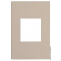 Placa Para 2 Mod. Juntos Com Suporte 4X2 - Recta Areia Satin Placa Para 2 Mod. Juntos Com Suporte 4X2 - Recta Areia Satin