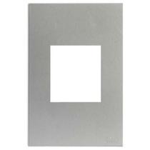 Placa Para 2 Mod. Juntos Com Suporte 4X2- Recta Prata Satin