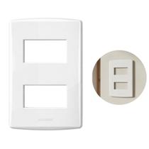 Placa Para 2 Módulo Distanciado 4x2 Alumbra Siena Branco 6406