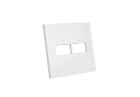 Placa Para 2 Módulos 4x4 Branca Com Suporte Dubai