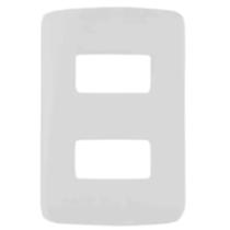 Placa Para 2 Módulos Com Suporte 2x4 Branca - Margirius Placa Para 2 Módulos Com Suporte 2x4 Branca - Margirius