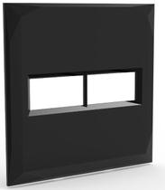 Placa Para 2 Modulos Com Suporte 4X4 - Enerbras Doha Preto