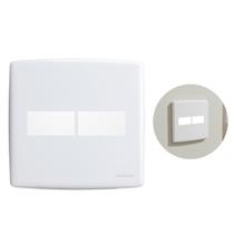 Placa Para 2 Módulos Distanciados 4x4 Alumbra Siena 6411 Placa Para 2 Módulos Distanciados 4x4 Alumbra Siena 6411