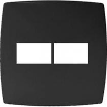 Placa Para 2 Módulos Horizontal Com Suporte 4X4 Home Grafite Placa Para 2 Módulos Horizontal Com Suporte 4X4 Home Grafite