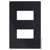 Placa Para 2 Modulos Separados Com Suporte 4X2 Brs12424-9Bk.