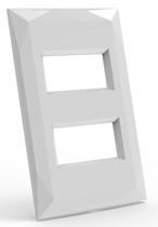 Placa Para 2 Modulos Separados Com Suporte 4X2 - Doha Branco