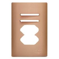 Placa Para 2 Teclas + 2 Tomadas Especial 4X2 - Novara Ouro R