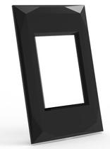 Placa Para 3 Modulos Com Suporte 4X2 - Enerbras Doha Preto