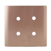 Placa Para 4 Furos Com Suporte 4X4 - Novara Ouro Rose Placa Para 4 Furos Com Suporte 4X4 - Novara Ouro Rose