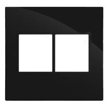 Placa Para 4 Mod.Juntos Com Suporte 4X4 - Recta Black Gloss Placa Para 4 Mod.Juntos Com Suporte 4X4 - Recta Black Gloss