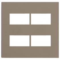 Placa Para 4 Modulos Sem Suporte 4X4 - Recta Fendi Gloss