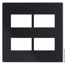 Placa Para 4 Modulos Separados Com Suporte 4X4 Brs12460-5Bk. Placa Para 4 Modulos Separados Com Suporte 4X4 Brs12460-5Bk.