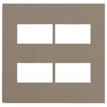 Placa Para 4 Modulos Separados Com Suporte 4X4 Brs12463-1Fe.